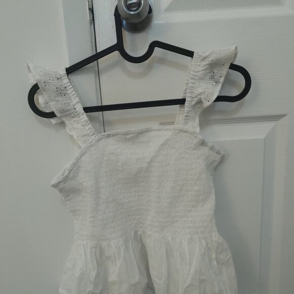 White Ruffled Crop Top - Picture 2 of 2